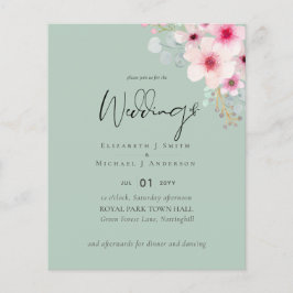 Bröllopsinbjudningar för  Rosa Sage Blommigt  budg