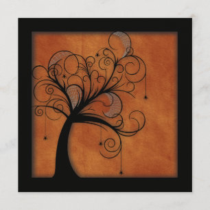 Bröllopsinbjudningar för skogen 4 inbjudningar