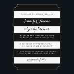 Bröllopsinbjudningar för svarta och vita Rand Inbjudningar<br><div class="desc">Bröllopsinbjudningar för svarta och vita Rand</div>