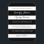 Bröllopsinbjudningar för svarta och vita Rand Inbjudningar<br><div class="desc">Bröllopsinbjudningar för svarta och vita Rand</div>