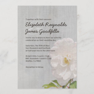 Bröllopsinbjudningar för Vintage Gardenia Inbjudningar