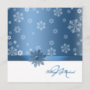 Bröllopsinbjudningar för vinterblått- & inbjudningar