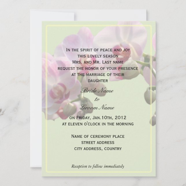 bröllopsinbjudningar från brudens föräldrar inbjudningar (Framsida)