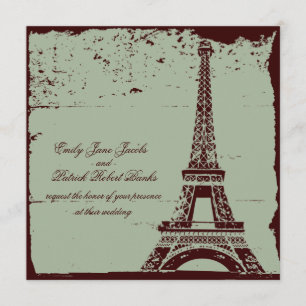 Bröllopsinbjudningar från Eiffel Torn Inbjudningar