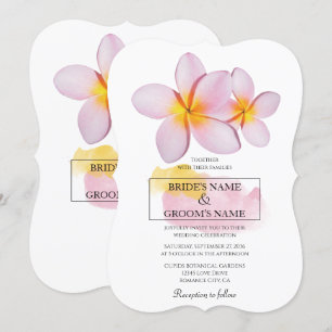 Bröllopsinbjudningar från Tropical Plumeria Frangi Inbjudningar