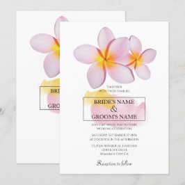 Bröllopsinbjudningar från Tropical Plumeria Frangi Inbjudningar