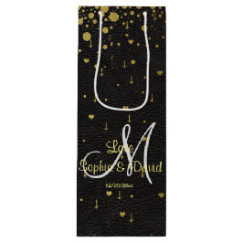 Bröllopsinbjudningar | Guld Confetti Monogram