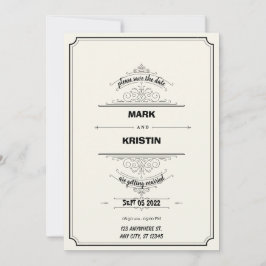 Bröllopsinbjudningar i det traditionella Stil Inbjudningar