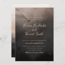 Bröllopsinbjudningar i mörk Bläck