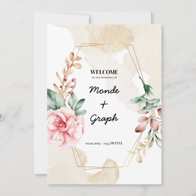 Bröllopsinbjudningar i ro inbjudningar (Framsida)