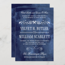 Bröllopsinbjudningar i sjöfärgshem