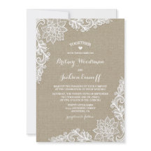 Bröllopsinbjudningar i Snöre vid Blommigt och samm