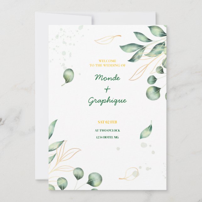 Bröllopsinbjudningar Inbjudningar (Framsida)