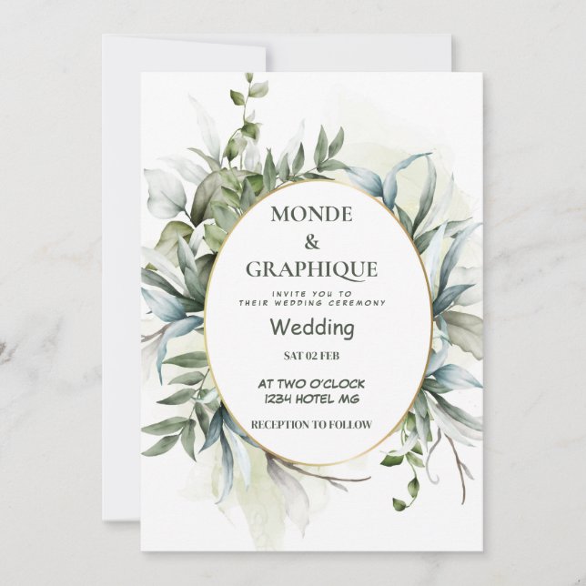 Bröllopsinbjudningar Inbjudningar (Framsida)