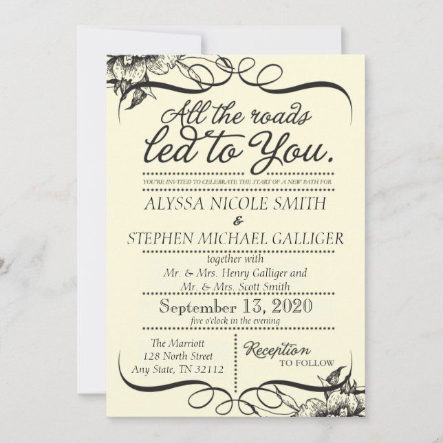 bröllopsinbjudningar inbjudningar (Framsida)