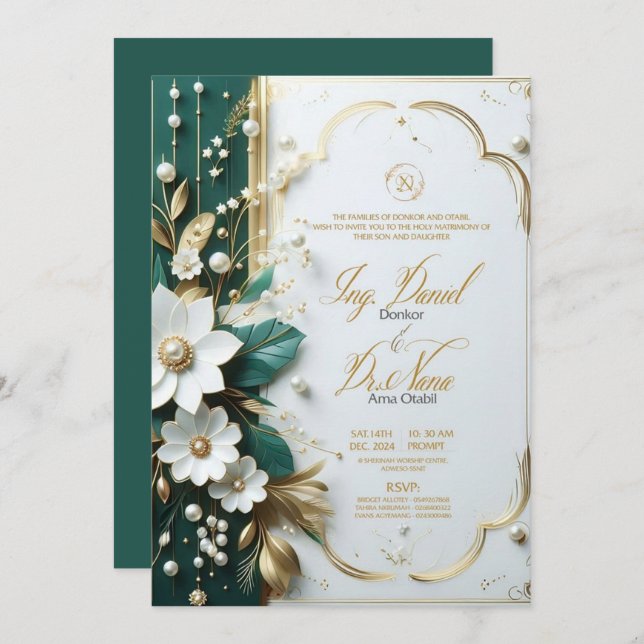 Bröllopsinbjudningar Inbjudningar (Fram/baksida)