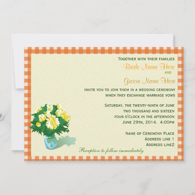 bröllopsinbjudningar, land stil-pläteringar inbjudningar (Framsida)