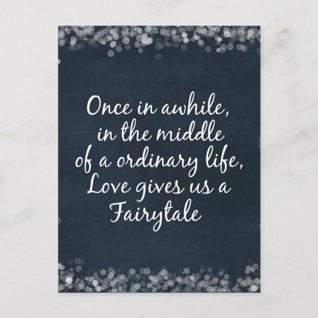 Bröllopsinbjudningar med Kärlek-citat Meddelande Vykort (Framsida)