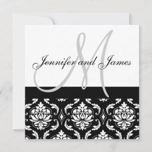 Bröllopsinbjudningar med Monogram Namn Inbjudningar