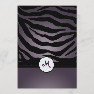 Bröllopsinbjudningar med monogram/randiga zebrarän inbjudningar