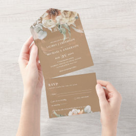 Bröllopsinbjudningar med OSA | BOHO Pampas Grass
