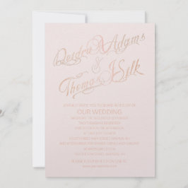 Bröllopsinbjudningar ro Guld Inbjudningar