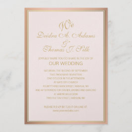 Bröllopsinbjudningar ro Guld Inbjudningar