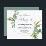Bröllopsinbjudningar till budgeterade botaniska gr<br><div class="desc">Inbjudan dina gäster att fira din bröllopsdag, utan att bryta banken, med den här eleganten Greenerys bröllopsinbjudningar. Med en klassisk vit bakgrund, en matris med grönt, ömtåliga vita blommor och en bröllop snyggt-mall som är enkel att anpassa. Du kan ändra alla teckensnitt, stilar och färg genom att klicka på den...</div>