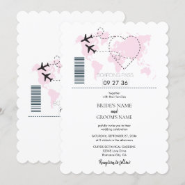 Bröllopsinbjudningar till destinationsbordning inbjudningar