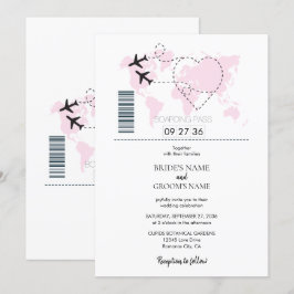 Bröllopsinbjudningar till destinationsbordning inbjudningar