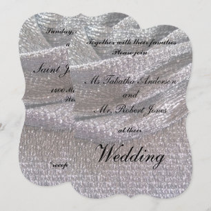 Bröllopsinbjudningar till elegant Sparkly Silver Inbjudningar