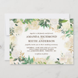 Bröllopsinbjudningar till guld och Champagne Inbjudningar