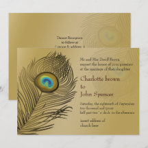 Bröllopsinbjudningar till guld-påhitt