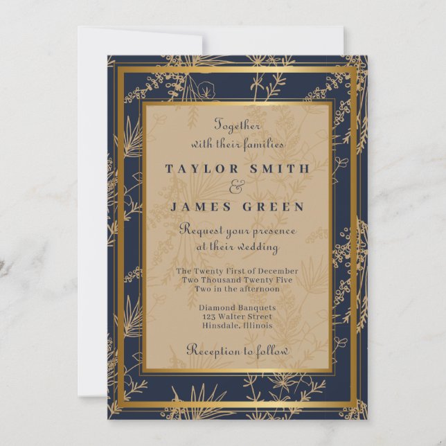 Bröllopsinbjudningar till Helgdag vintage Winter Julkort (Framsida)