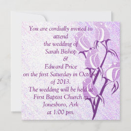 Bröllopsinbjudningar till lila Ro Personlig Inbjudningar