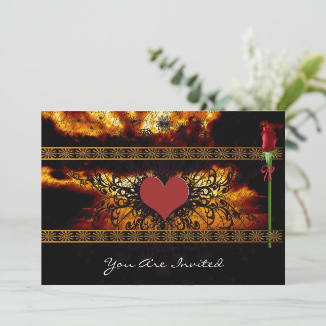 Bröllopsinbjudningar till medeltida Renaissance Inbjudningar (Stående Fram)