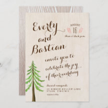 Bröllopsinbjudningar till Rustic Glam-bröllop