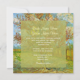 Bröllopsinbjudningar. Vintage blommigt rosa peach  Inbjudningar