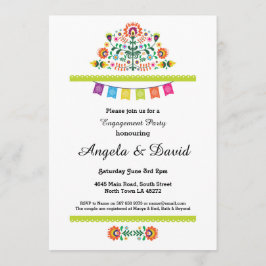 Bröllopsinbjudningarna Fiesta Förlovning Mexiko Mö Inbjudningar