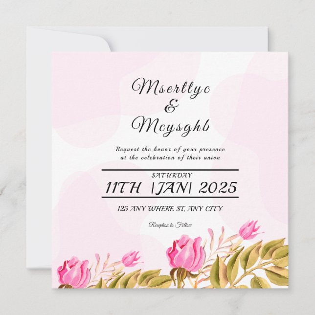 Bröllopsinbjudningskort Inbjudningar (Framsida)