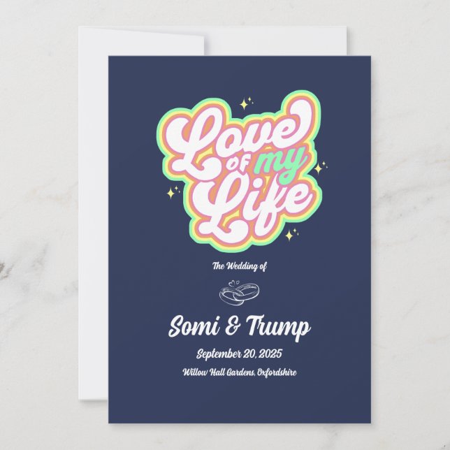 Bröllopsinbjudningskort Inbjudningar (Framsida)