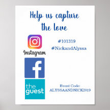 Bröllopsinformation Hashtag bild