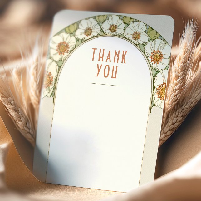 Bröllopsinlämnande Tack Vintage Art Nouveau Inbjudningar (Skapare uppladdad)