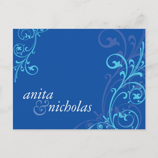 BRÖLLOPSINVITATION :: fabulous 6 Inbjudan Vykort (Framsida)