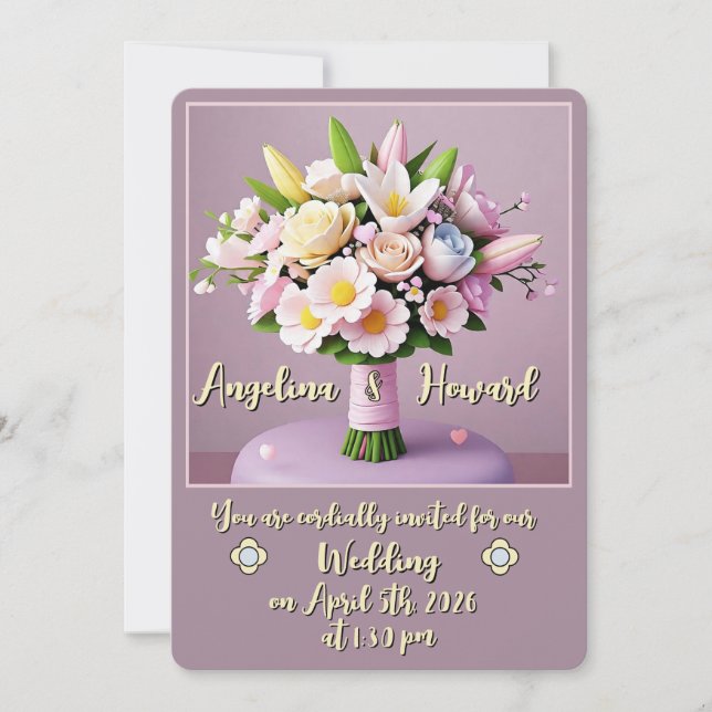 "BRÖLLOPSINVITATION" INBJUDNINGAR (Framsida)