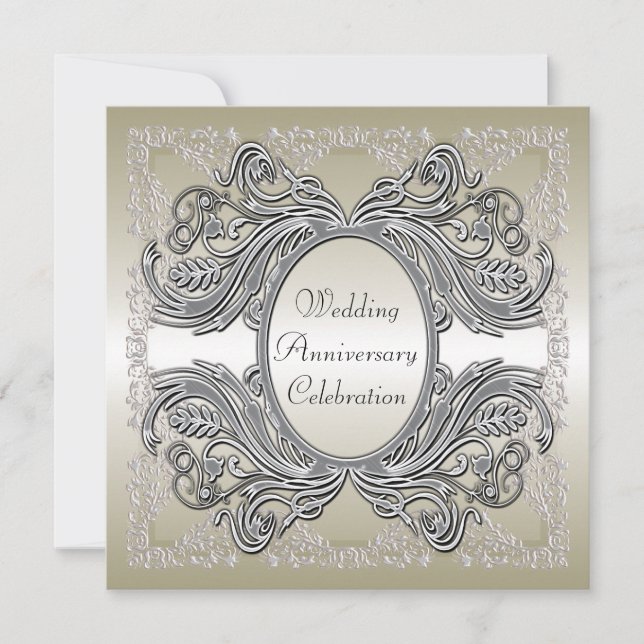 Bröllopsjubileum Festsuppelanvändning Inbjudningar (Framsida)