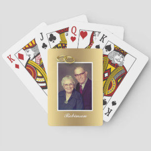 Bröllopsjubileum - Personlig guldversion Casinokort
