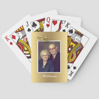 Bröllopsjubileum - Personlig guldversion Casinokort