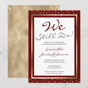 Bröllopsjubileum Vi Gör Fortfarande Elegant Guld I Inbjudningar