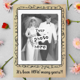 Bröllopsjubileumsfest Vintage Fotomall Inbjudningar